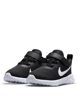 Image of Nike Revolution 6 Infant Trainer - Black/White, Size 7.5