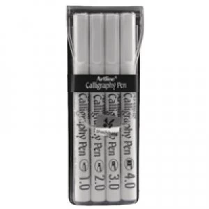 Image of Artline Calligraphy Pen Set Assorted Nibs Black Pack of 4 EK-240W4