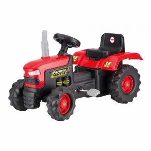 Image of Charles Bentley Dolu Childrens Red Ride On Tractor Plastic