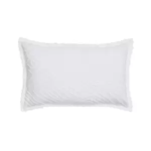 Image of Nalu Nicole Scherzinger Malie Clipped Jaquard Oxford Pillowcase, White