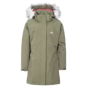 Image of Trespass Childrens Girls Fame Waterproof Parka Jacket (3-4 Years) (Moss)