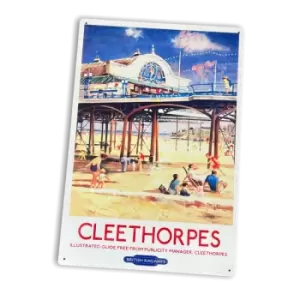 Image of British Railways Retro Advertising Cleethorpes Vintage Metal Sign