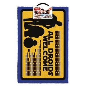 Image of Star Wars - All Droids Welcome Door Mat