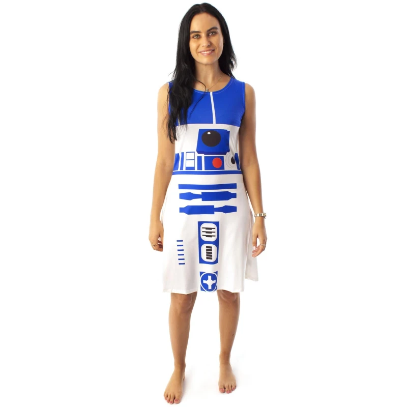 Image of Star Wars Sleeveless Skater Dress White female