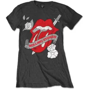 Image of The Rolling Stones - Vintage Tattoo Ladies XX-Large T-Shirt - Grey