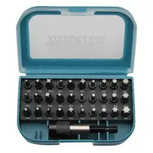 Image of Makita P-73374 Bit set 31 Piece Pozidriv, Phillips, Star