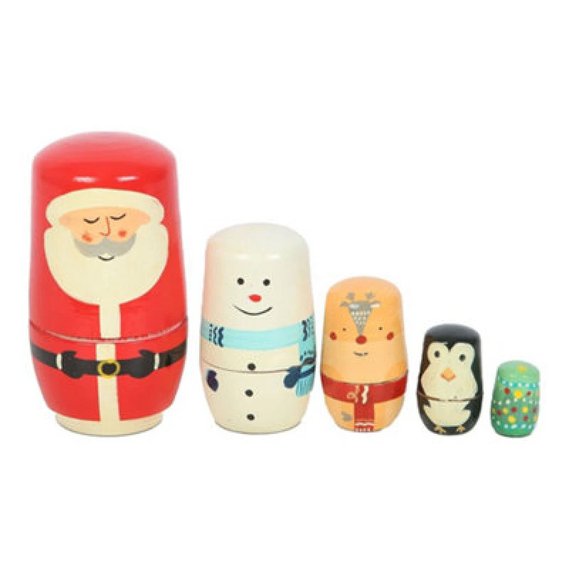 Image of Something Different Something Different Matryoshka Doll Christmas Doll Set Multi One Size Unisex 5063652565728