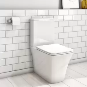 Image of Close Coupled Rimless Toilet with Soft Close Seat - Boston