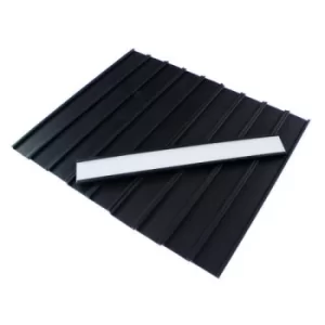 Image of Nobo Magnetic Name Holder 150x20mm Grey Pack of 10 1901096