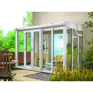 Image of Wickes Lean To Full Glass Conservatory - 13 x 12 ft