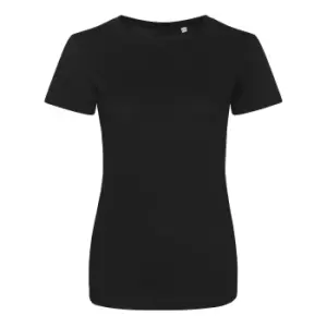 Image of AWDis Womens/Ladies Girlie Tri-Blend T-Shirt (S) (Solid Black)