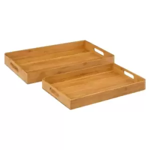 Image of Rack & Rail Company Trays Set Of 2 Bamboo