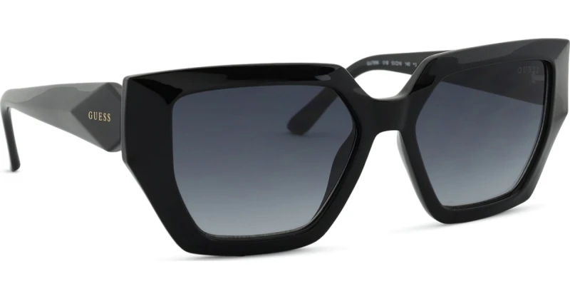Image of Guess Black Rectangle Sunglasses Multi Female One 219503UK