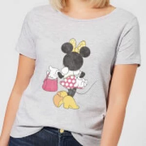 Image of Disney Mickey Mouse Minnie Mouse Back Pose Womens T-Shirt - Grey - S