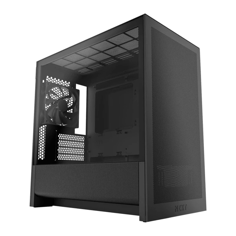 Image of NZXT H3 Flow Tempered Glass Black Micro-ATX PC Gaming Case - CC-H31FB-01