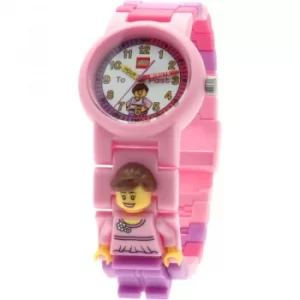 Image of Childrens LEGO Time Teacher Pink Minifigure Link Watch