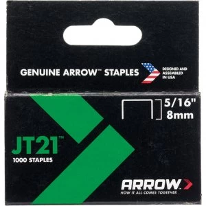 Image of Arrow Staples for JT21 T27 Staple Guns 8mm Pack of 1000