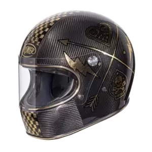 Image of Premier Trophy Carbon Nx Gold Chromed Helmet S