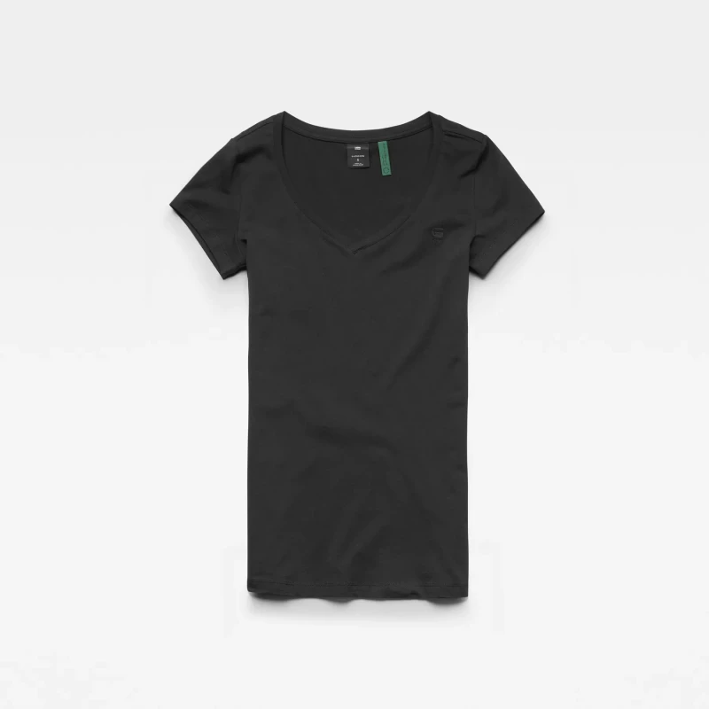 Image of G-Star Womens T-Shirt G-Star Base v t cap sl Noir Female S