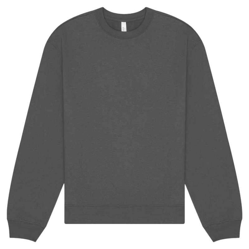 Image of Bella + Canvas Mens Heavyweight Crew Neck Sweatshirt in Dark Grey Size: XS Dark Grey Male XS