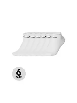 Image of Nike Pack 6 Everyday Lightweight Training No Show Socks, White Size XL Men