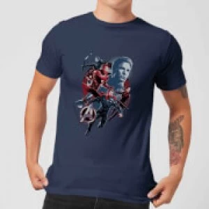 Image of Avengers: Endgame Shield Team Mens T-Shirt - Navy - M
