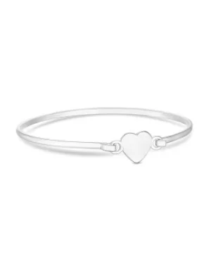 Image of Simply Silver SPolished Heart Bangle