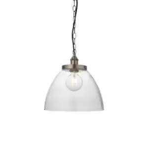 Image of Hansen Grand Dome Ceiling Pendant Brushed Silver Paint