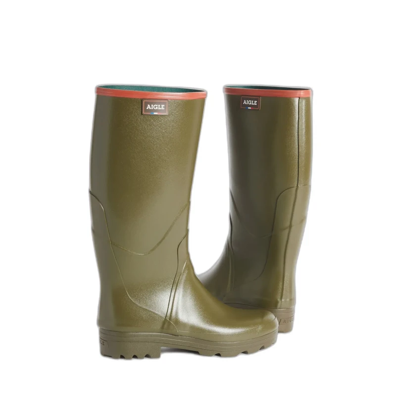 Image of Aigle Mens Chambord Pro 2 Kaki Wellington Boots - UK 11.5 Green male CB0528KKI46
