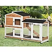 Image of PawHut Rabbit Hutch D51-314YL