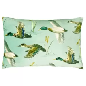 Image of Country Duck Pond Rectangular Cushion Mint