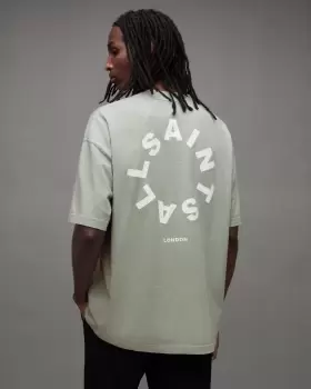 Image of AllSaints Tierra Oversized Circle Logo T-Shirt