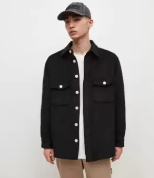 Image of AllSaints Mens Kitara Jacket, Jet Black, Size: M