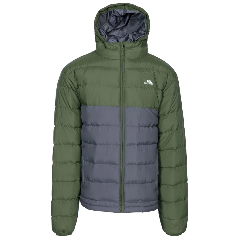 Image of Trespass Trespass Men Oskar Padded Jacket in Dark Green Size: X-Small Dark Green XS Male 5059000016134