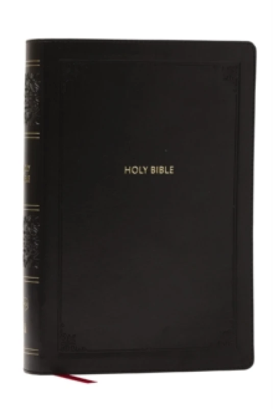 Image of NKJV Giant Print End-of-Verse Reference Bible, Black Leathersoft, Red Letter, Comfort Print : Holy Bible Leather / fine binding