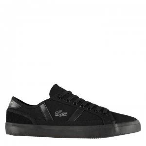 Image of Lacoste Sideline Canvas Mens Trainers - Black