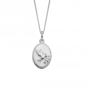 Image of Sterling Silver Medal Sandblast Dove Pendant P4866