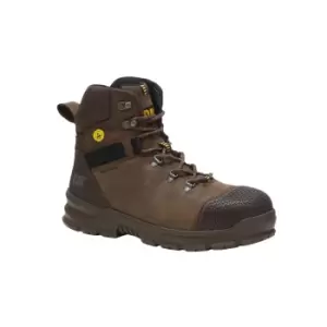 Image of Caterpillar Mens Accomplice Grain Leather Safety Boots (6 UK) (Brown)