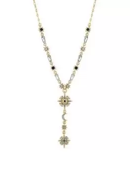 Image of Mood Gold Multi Coloured Fine Celestial Y Necklace