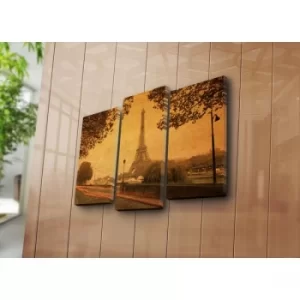 Image of 3PATK-16 Multicolor Decorative Canvas Painting (3 Pieces)