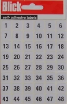 Image of Blick White Black 00-99 Labels Pack of 2880 RS016250