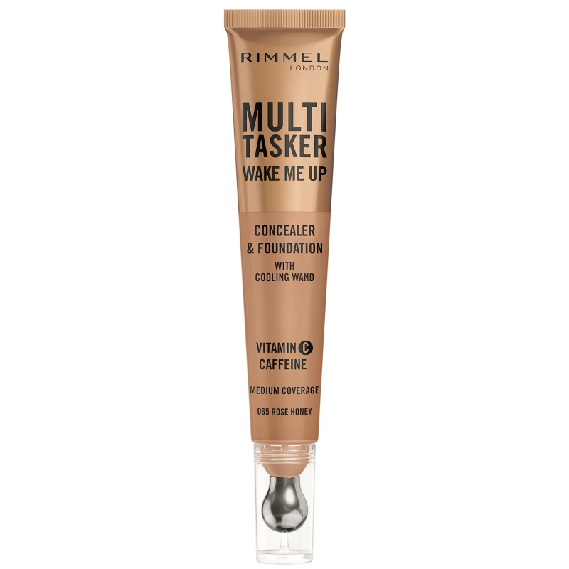 Image of Rimmel London Multi-Tasker Wake Me Up Foundation & Concealer Rose Honey