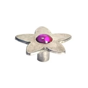 Image of BQ Purple Polished Glass Effect Knob Furniture Knob Pack of 1