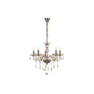Image of Linda 5 Light Multi Arm Chandelier, Amber