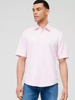 Image of BOSS Rash_2 Shortsleeve Shirt, Light Pink, Size XL, Men