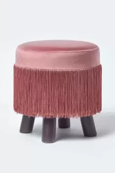 Image of Warwick Velvet Footstool with Legs