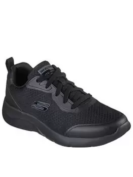Image of Skechers Dynamight 2.0 Laced Mesh Jogger Memory Foam Trainer, Black, Size 7, Men