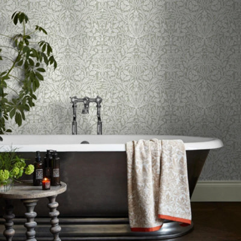 Image of William Morris at Home Acorn Sage Wallpaper Wallpaper One size Green 73450715000