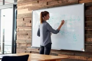 Image of Nobo Premium Plus Melamine Whiteboard 900x600mm