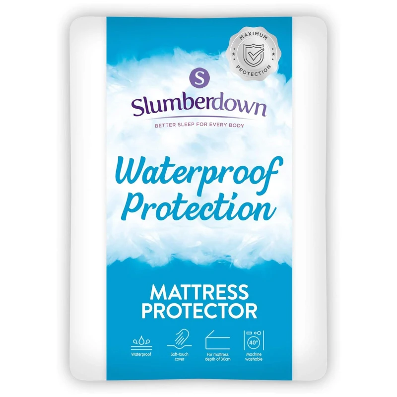 Image of Slumberdown Waterproof Mattress Protector White